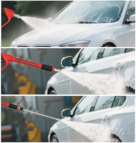 Pressure Washer Gun with Extension Replacement Wand, Power Washer Gun, M22 Fitting, 5 Nozzle Tips, 5000 PSI, 37 Inch - Image 5