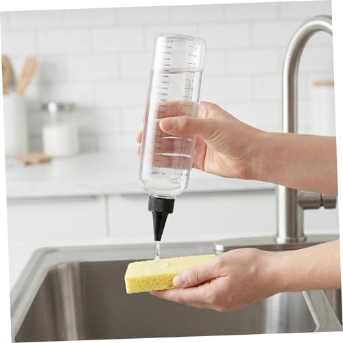 Hemoton 8pcs Oz Plastic Squeeze Bottle with Measurements, Graduated Pet Sauce Dispenser Bottle for Precise Dispensing and Reusable Use in Laboratory and Daily Storage - Image 5