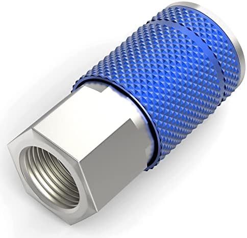GASHER 12PCS Bule Quick Connect Air Coupler 1/4 Inch NPT Female Threads Size,1/4-Inch Female Industrial Coupler, (T-Style) - Image 5