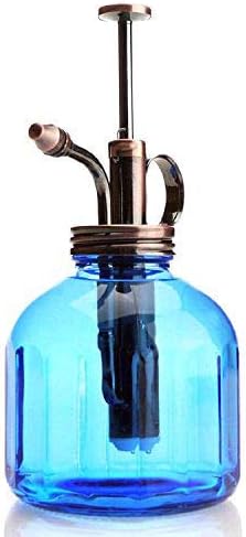 Plant Mister-Blue Glass Bottle & Brass Sprayer (Antique Copper) - Image 5