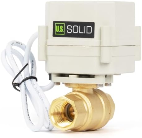 U.S. Solid 1/2 in Motorized Ball Valve with Programmable Auto On-Off Cycle Timer, 2-Way Brass Electric Actuator, 00:00:00-99:59:59 Timing, IP67, AC/DC 9-24 V, NPT, for Water and Air - Image 4