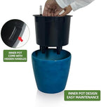 Dexceder 9x8 Self Watering Planter (Peacock Blue Gradient) - Image 4