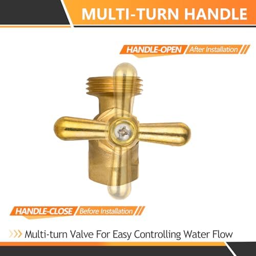 5 PC HeSun 1/2" FIP x 3/4" MHT Garden Hose Faucet/Valve(BIBCOCK016-5) - Image 5