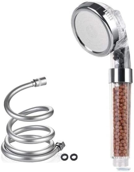 Filtered Shower Head with Handled by MineralStream, High Pressure Water Saving Shower Head with Hose and Filter Beads for Hard Water with Rainfall, Jet and Massage settings - Image 2