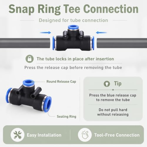 Effortless Garden Watering System | Adjustable Multi-Sized Nozzles, Mist Spray, Quick-Connect Installation (20cm Nozzle, 591ft/180m) - Perfect for Easy Irrigation - Image 3