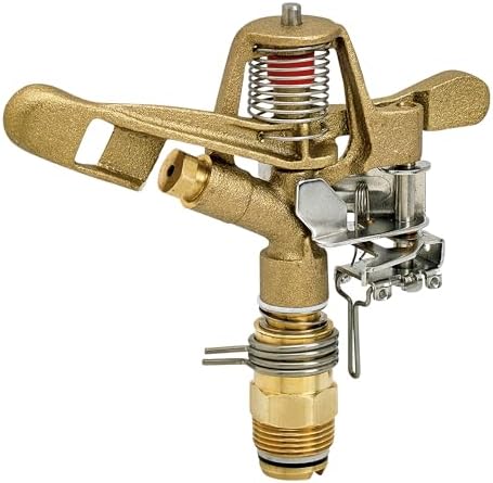 Underhill Impact Sprinkler Head for Yard, Lawn, Garden, Heavy Metal, Irrigation, Watering System, 3/4-Inch Part Circle, Brass, 48-Foot, SI075P by Underhill