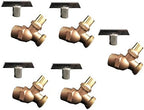 EZ-FLUID 1/2" MIP X 3/4" MHT Male Hose Threaded Hose Connector Hose Bib w/Loose Key,Heavy Duty Brass No-Kink Hose Bibb Water Faucet,Outdoor Garden Hoses Spigot Shut Off Valve Hose Facuet Bibs(5 Packs) by EZ-FLUIDPlumbingProducts