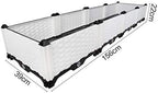 Hershii Plastic Rectangular Raised Garden Bed Indoor Outdoor Planter Box Kit Container for Growing Vegetables, Plants, Herbs, Flowers & Succulents - White - 61.41 X 15.35 X 8.66 Inches - Image 2