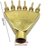 Garden Hose Quick Connect 1 Pc 1 Inch Brass Adjustable Phoenix Tail Scattering Fountain Nozzle with Sperately Valve Garden Landscape Ornamental Sprinkler (Color : 1 inch) - Image 2