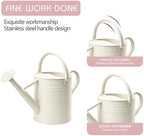 Metal Watering Can for Outdoor Plants, Watering Can 1 Gallon,Cream White - Image 4