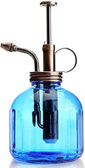 Plant Mister-Blue Glass Bottle & Brass Sprayer (Antique Copper) by Purism+Style