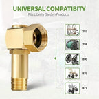 Brass Garden Hose Swivel Elbow Connector, Hose Reel Replacement Adapter Kit - Image 4