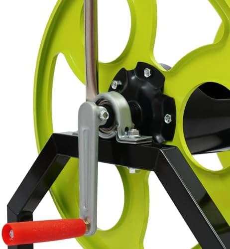 Garden Hose Reel, Portable Metal Hose Reel, Floor Mounted/Wall Mounted, Water Hose Holder for 328.1FT Hose, 0.55" Connection Diameter - Image 7