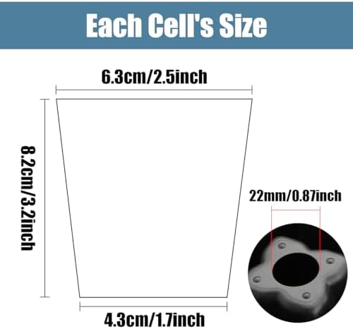 RooTrimmer 2.5 inch Square Pots 3.5 inch Deep 20 Cell Seedling Trays with Water Collection Nursery Trays (15"x11"x3") for Seeds Starting and Transplanting(5 Sets) - Image 6