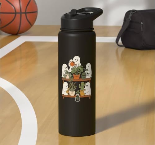 Plant Halloween Ghosts Watering Houseplant Lover Gift Stainless Steel Insulated Water Bottle - Image 7