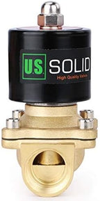 U.S. Solid 3/4" Brass Electric Solenoid Valve 110V AC Normally Closed Non-potable Water, air, Diesel (Pack of 2) - Image 4