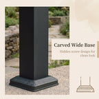 Outdoor Garden Water Column with Dual Outlet Faucet,Vertical Freestanding Aluminum Alloy Hydrant Stand with Integrated Hose Holder Hook,for Courtyards,Pet Bathing(23.6in) - Image 6