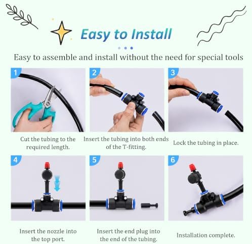Plants Misting System for Irrigation with Adjustable Knob - Image 6
