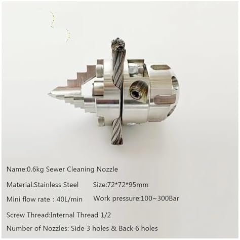 G1/2 SS Heavy Root Cutter Nozzle Kit for Sewer Dredging - Image 7