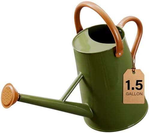 Watering Can for Outdoor&Indoor Plants，1.5 Gallon，Dark Green by Shopwithgreen