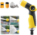 High Pressure Garden Hose Nozzle with 4 Spray Patterns & Thumb Control (Yellow) by Unknown