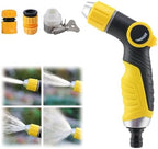 High Pressure Garden Hose Nozzle with 4 Spray Patterns & Thumb Control (Yellow) by Unknown