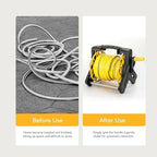 Generic Portable Garden Water Hose Reel Cart, Wall Mounted Water Pipe Storage Organizer Holds Up to 82ft of 5/8 Inch Hose, Heavy Duty Pipe Holder, Ideal for Garden Watering Car Washing (Black and - Image 2