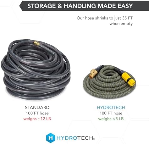 HydroTech 100 ft Expandable Burst-Proof Garden Hose, 5/8 in Diameter - Image 5
