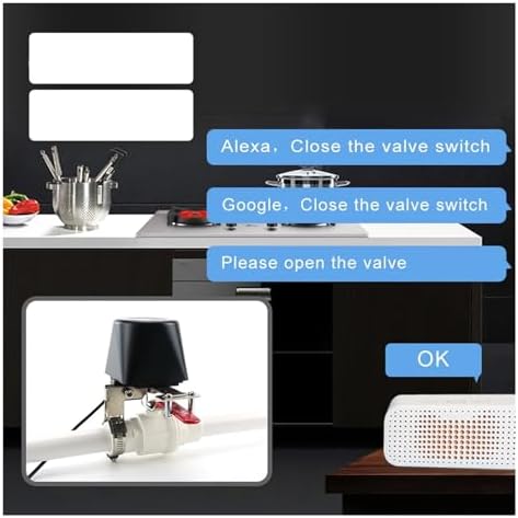 Smart Gas Valve WiFi Garden Water Shut Off Timer Irrigation Controller(Zigbee Valve,Black) - Image 5