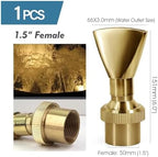 1/2 3/4 1 1.5 2 Adjustable Fan Shaped Brass Fountain Nozzle Spray Decorate Pond Jet Sprinkler Head(1.5 Inch) - Image 2