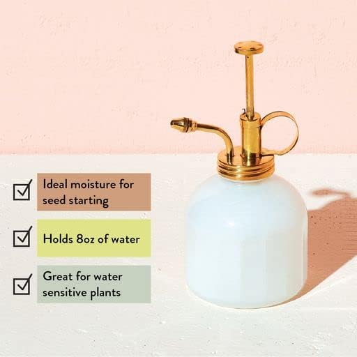 Modern Sprout Plant Mister - 8 oz Indoor Watering Can & Sprayer - White - Image 5