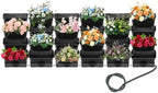 Vertical Wall Planter for Indoor Plant-Walls Mounted Pot with 6 Drainage Tray 24 Pack, with 6.56ft Drainage Pipe, for Decor, Plastic Pots Balcony Planters, Plants Hanging (24, Black) - Image 3