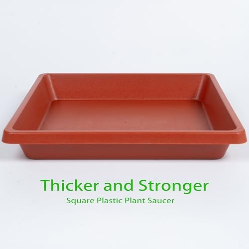 Plant Saucer 12 Inch Square 4 Pack, Plastic Plant Drip Trays, Plant Saucers for Indoors and Outdoors, Flower Pot Saucers, Saucers for Potted Plants, Planter Saucer, Plant Water Catcher Trays for Pots - Image 4