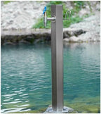 Floor Mounted Faucet Outdoor Water Pipe Vertical Fountain Irrigation Column,Hexagon Vertical Garden Water Column - Stainless Steel Faucet, Insulated & Antifreeze, Free Standing for Home Gard by Unknown