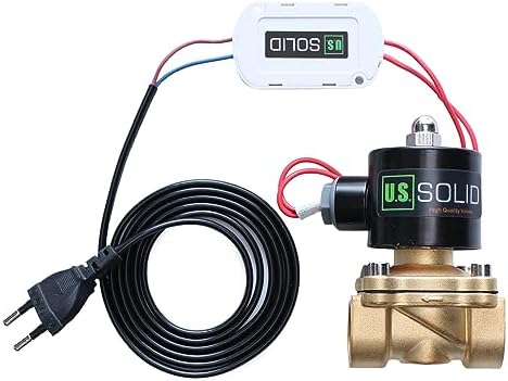 U.S. Solid Smart WiFi Solenoid Valve, 3/4 in Brass, AC 110 V, App-Controlled, Normally Closed, FKM Seal, 7.6 Cv, Manual Switch, Schedule and Loop Timer - Image 2