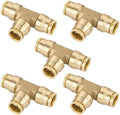 1/2" Brass Union Tee, DOT Approved 3-Way Air Line Connector 5PCS by BOERAY