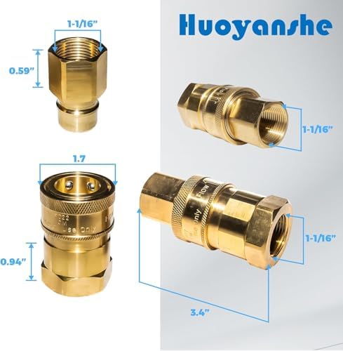 Brass Quick-Connect Fittings for 3/4-inch Gas Hoses, Featuring 3/4-inch Double Female NPT Threads for Gas Hose Connections, Suitable for Kitchen Appliances and Indoor Applications - Image 2