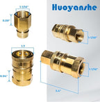 Brass Quick-Connect Fittings for 3/4-inch Gas Hoses, Featuring 3/4-inch Double Female NPT Threads for Gas Hose Connections, Suitable for Kitchen Appliances and Indoor Applications - Image 2