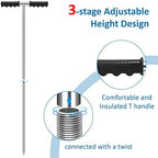 GADFISH Stainless Steel Soil Probe Rod,32-48 Inch Hight Adjustable Ground Rod Tool with T-Handle for Locating Septic Tanks,Underground Pipes,Water Lines,Graves and Gopher Runs - Image 4