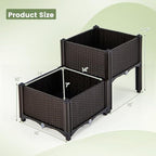S AFSTAR Raised Garden Bed with Removable Legs & Brackets, 4 Pack Elevated Garden Planter Kits for Flowers Fruits Vegetables, Multiple Combination Planting Box Container for Garden Patio Balcony - Image 5