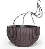 Dexceder 9 Inch Self Watering Hanging Planter (Brown) by Dexceder