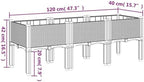 Elevated Garden Planter Box with Legs Rattan Look PP Brown - Image 7