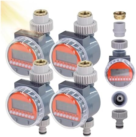 NURII Solar Powered Ball Valve Garden Digital Water Timer, Programmable Hose Sprinkler Controller Waterproof Auto Irrigation (Size : Type B) - Image 3