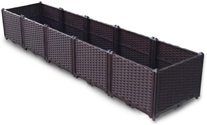 YSUEFIJO Planter Box Outdoor Plastic, Raised Garden Bed Planter Box, Planter Raised Beds for Vegetables, for Easy DIY and Cleaning, for Planting Outdoor Plants Vegetables by WELCOMETOYSUEFIJO