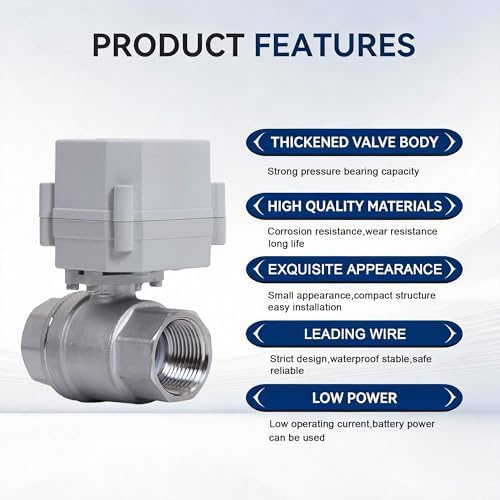 NPT 1'' 2-Way AC 110-230V Motorized Ball Valve CR2-02 Electrical Ball Valve Normal Closed Stainless Steel 304 DN 25MM - Image 6