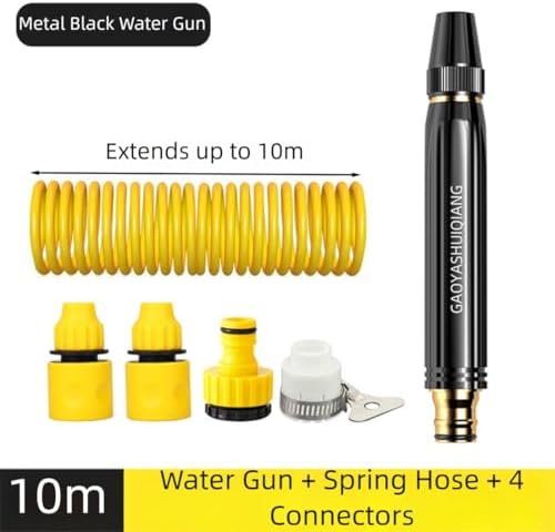High Pressure Hose Nozzle Sprayer, Home High-Pressure Car Wash Water Gun with Booster Nozzle and Hose, Jet Nozzle Power Washer for Garden Hose for Plant Watering Lawn Car (B) - Image 2