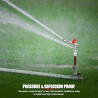 1.5in 360° Agriculture Farm Irrigation Sprinklers, Adjustable Impact Gun Sprinkler with Nozzle Set Large Area Irrigation Watering Spray Gun, Female Thread Rocking Arm Rotation Accessories - Image 4