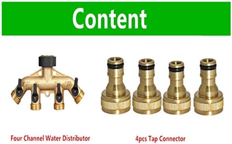 Brass Pipe Fittings 4 Way Brass Hose Tap Fittings Hose Valve Manifold Hose Splitter Tap Adaptors 1PC Water Distributor Repair Fittings - Image 4