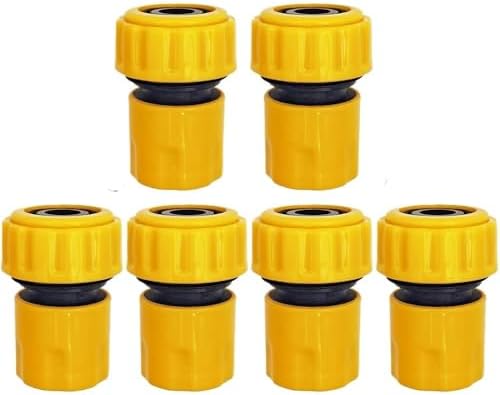 6PCS 3/4 1/2 inch Garden Hose Pipe Repair Connector Fitting Tubing Quick Connection(3I4inch-6pcs) by Unknown