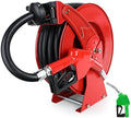 Fuel Hose Reel with Fueling Nozzle, 3/4" x 50FT Retractable Diesel Hose Reel, 300 PSI Industrial Heavy Duty Auto Swivel Rewind Hose Holder Reels, for Vehicle Tank Truck Trailer Ship by Fitnet